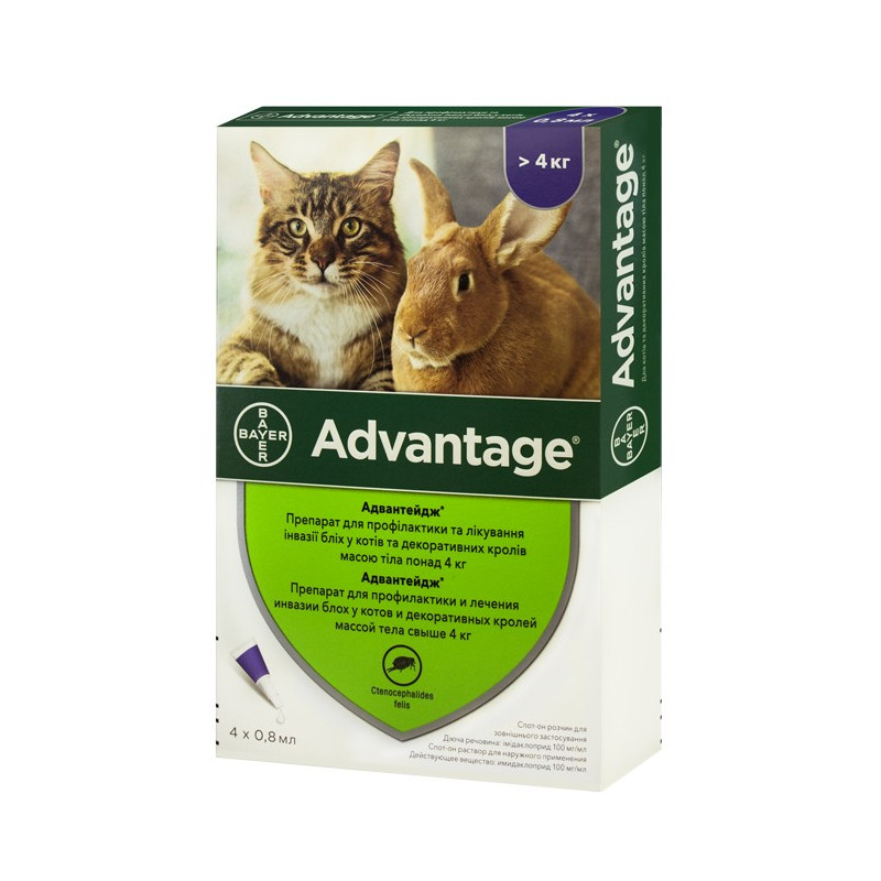 Bayer Advantage 80 для кошек свыше 4 кг