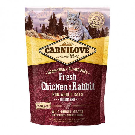 Carnilove FRESH CHICKEN & RABBIT Adult Cats Gourmand