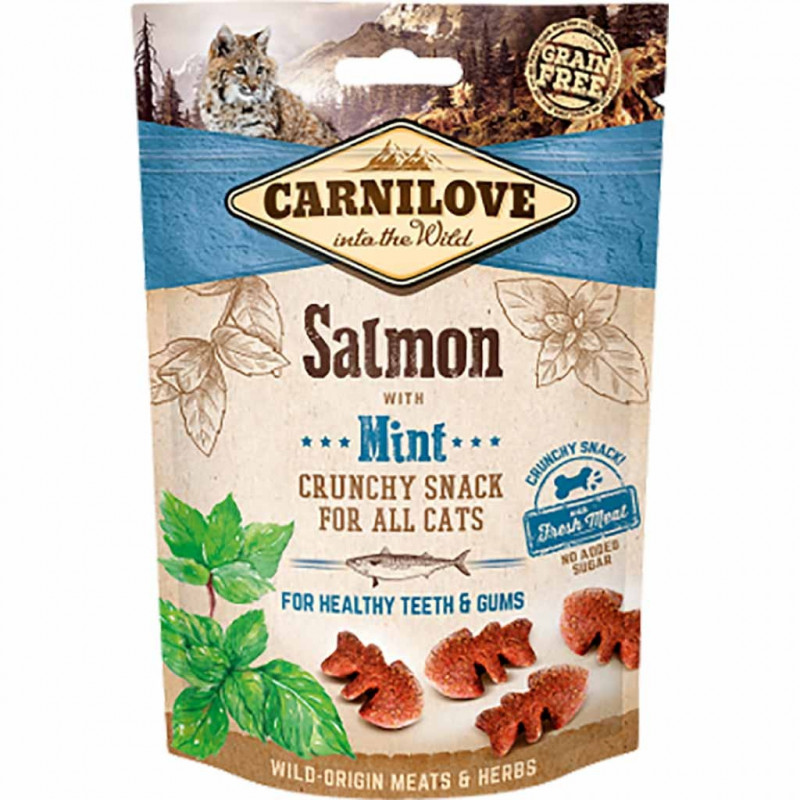 Лакомство для кошек Carnilove Cat Crunchy Snack лосось, мята