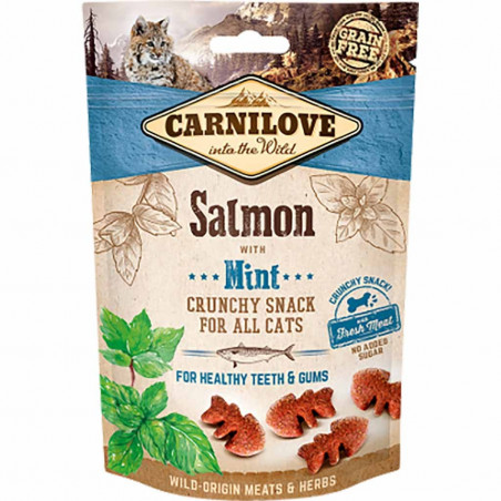 Лакомство для кошек Carnilove Cat Crunchy Snack лосось, мята