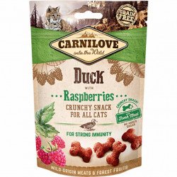 Лакомство для кошек Carnilove Cat Crunchy Snack утка, малина