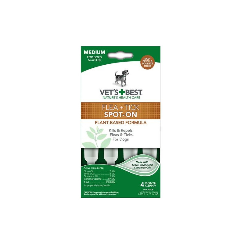 Vet`s Best Flea + Tick Spot On Medium