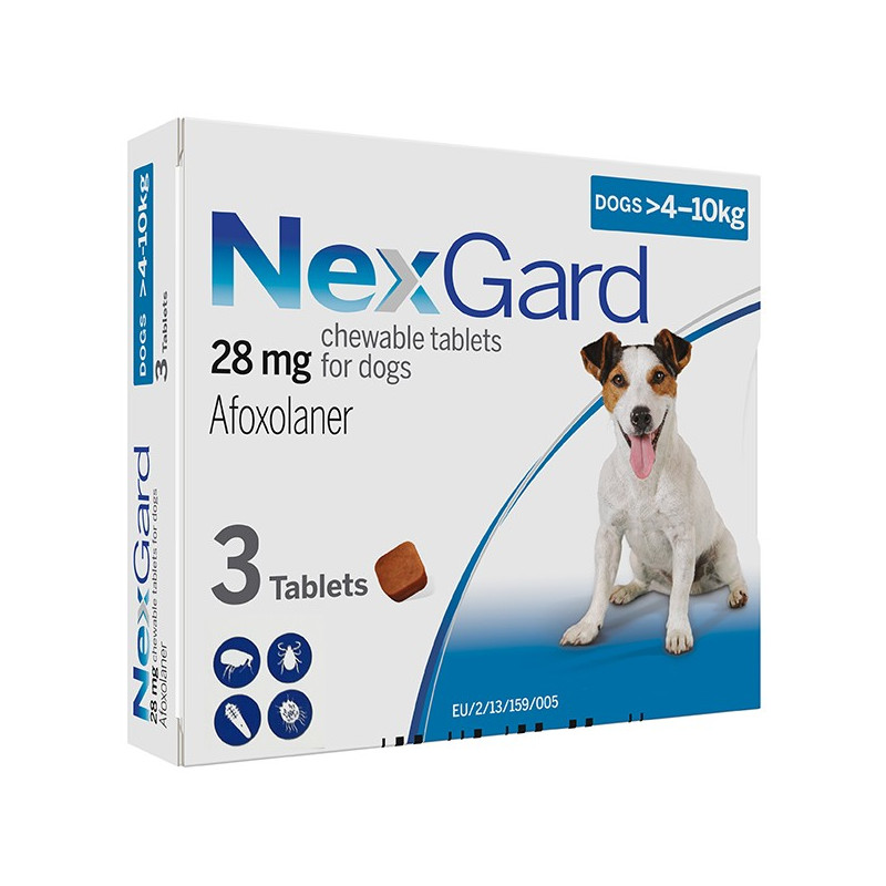 NexGard от блох и клещей от 4 до 10 кг.