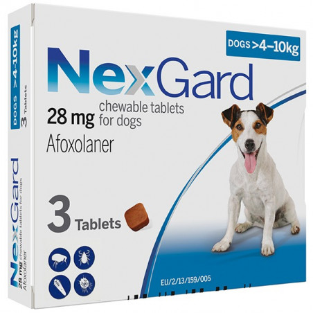 NexGard от блох и клещей от 4 до 10 кг.