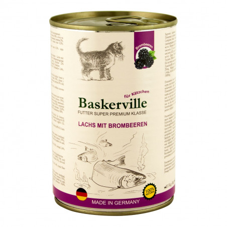 Baskerville Лосось с ежевикой для котят