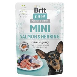 Brit Care Mini Salmon & Herring fillets in gravy