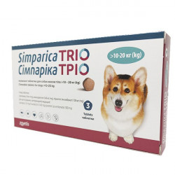 Simparica Трио для собак 10-20 кг