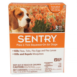 Sentry Капли для собак весом 7-15 кг